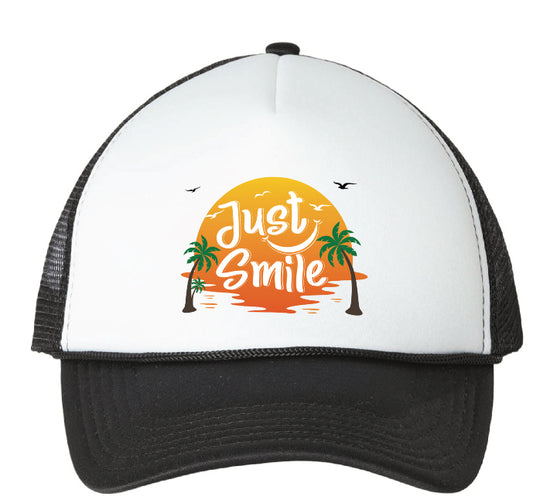 Just Smile Sunset Trucker Hat
