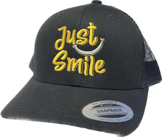 Just Smile retro trucker hat